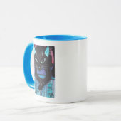 Ägyptischer Bast-schwarze Katze Tasse (Vorderseite Links)