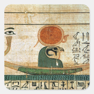 Ägyptischer Begräbnispapyrus Quadratischer Aufkleber