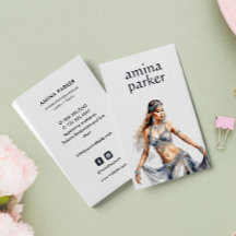 ÄGYPTISCHER BELLY DANCER WATERCOLOR SILBER