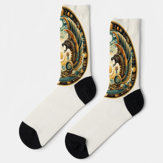 Ägyptischer Drachenzirkel Socken (Linkes Detail)