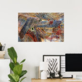 Ägyptischer Falcon Print Poster (Heimbüro)