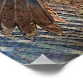 Ägyptischer Falcon Print Poster (Ecke)