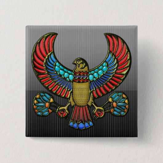 Ägyptischer Falke Button (Vorderseite)