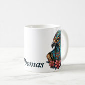 Ägyptischer Falke, Gott. Kaffeetasse (VorderseiteRechts)