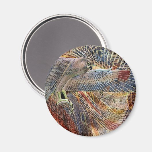 Ägyptischer Falke Magnet (Vorderseite/Rückseite)