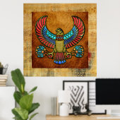 Ägyptischer Falke Poster (Heimbüro)