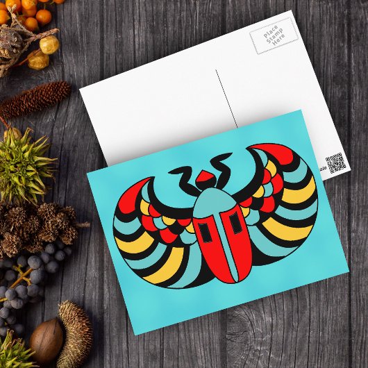 Ägyptischer farbiger, feiner, lebendiger Scarab-Kä Postkarte