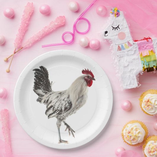 Ägyptischer Fayoumis-Rooster Pappteller (Party)