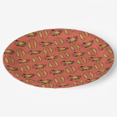 Ägyptischer Fisch und Krokodil auf der Tafel aus r Pappteller (Schrägansicht)