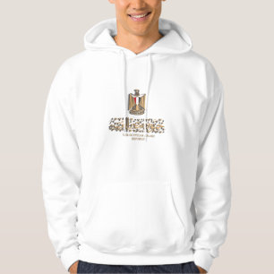 ÄGYPTISCHER FLAG ÜBER ÄGYPTISCHES SCHEMBLEM ش ع ا  HOODIE