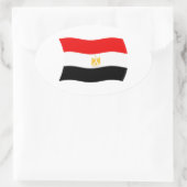 Ägyptischer Flaggensticker Ovaler Aufkleber (Tasche)