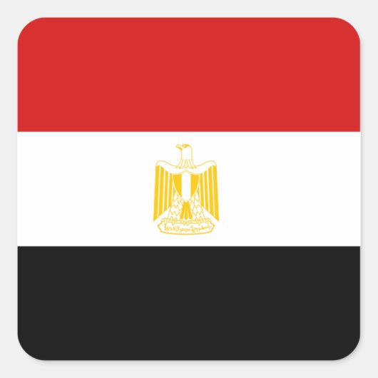Ägyptischer Flaggensticker Quadratischer Aufkleber (Vorderseite)