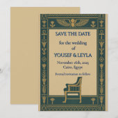 Ägyptischer Flügeldrachen Throne Gold Save the Dat Date (Vorne/Hinten)