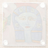 Ägyptischer Goddess-Glass-Untersetzer Glasuntersetzer (Rückseite)