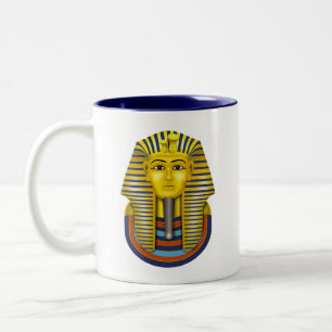 Ägyptischer goldener Pharao & Ankh Zweifarbige Tasse