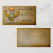 Ägyptischer Goldscarabäus Visitenkarte (Vorne/Hinten)