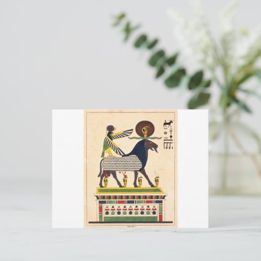 Ägyptischer Gott Amun-Ra Postkarte (Stehend Vorderseite)