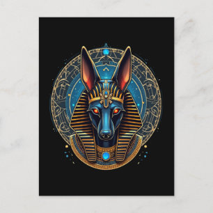 Ägyptischer Gott Anubis Alte Ägyptische Mythologie Feiertagspostkarte