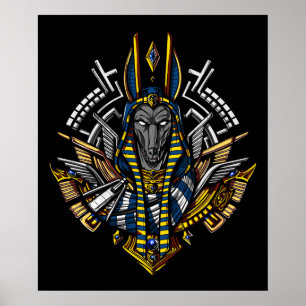 Ägyptischer Gott Anubis Ancient Wolf Pharaoh Poster