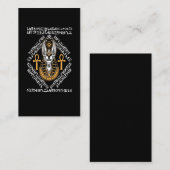 Ägyptischer Gott Anubis Ankh Ägypten Hieroglyphen Visitenkarte (Vorne/Hinten)