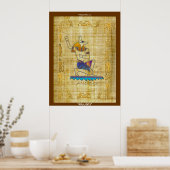 Ägyptischer Gott "ANUBIS on Papyrus" Art Poster (Küche)