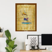 Ägyptischer Gott "ANUBIS on Papyrus" Art Poster (Heimbüro)