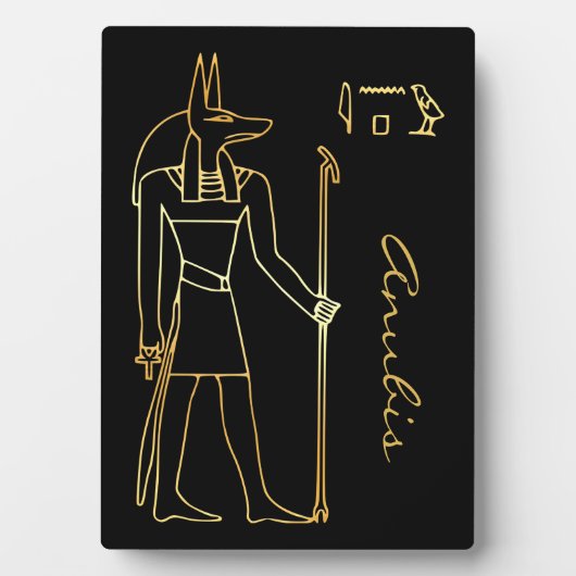 Ägyptischer Gott Anubis Pagan Altar Fotoplatte (Vorderseite)
