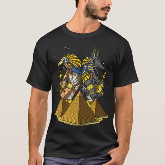 ägyptischer Gott Anubis Ra T-Shirt (Vorderseite)