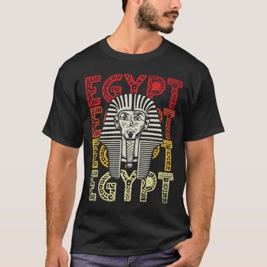 Ägyptischer Gott Tutankhamun Retro Ägypten Pharao T-Shirt (Vorderseite)