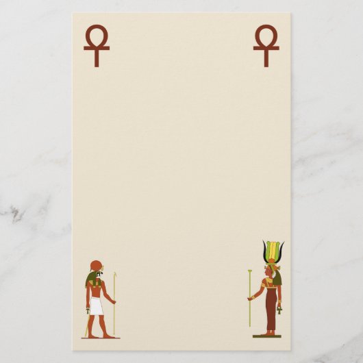Ägyptischer Gott und Göttin Briefpapier (Vorderseite)