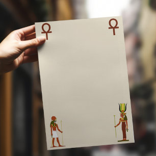 Ägyptischer Gott und Göttin Briefpapier