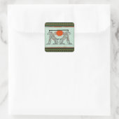 Ägyptischer Götter-Sticker Quadratischer Aufkleber (Tasche)
