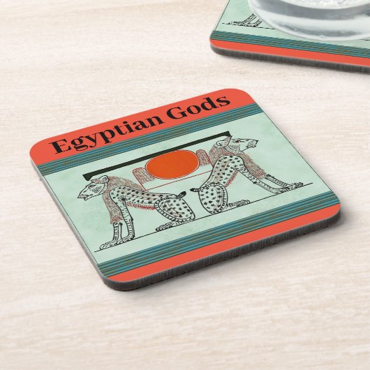 Ägyptischer Götter-Untersetzer Getränkeuntersetzer (Linke Seite)