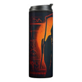 Ägyptischer Grim-Sensenmann Halloween 1 Thermosbecher (Nach links gedreht)