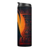 Ägyptischer Grim-Sensenmann Halloween 1 Thermosbecher (Nach rechts gedreht)