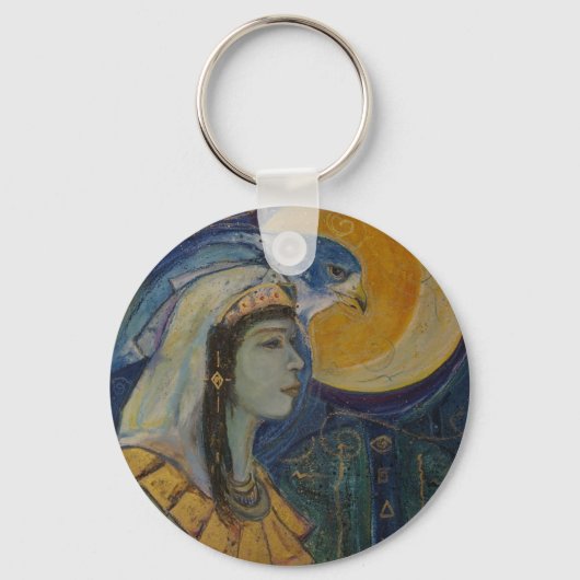 Ägyptischer Hawk-Goddess-Schlüsselanhänger Schlüsselanhänger (Vorderseite)