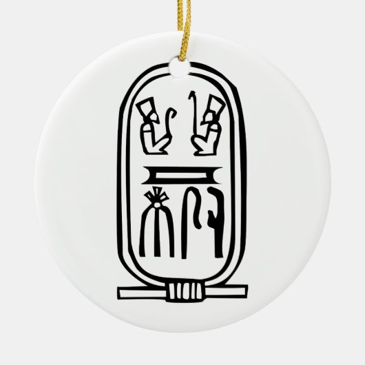 Ägyptischer Hieroglyph Keramikornament (Vorne)