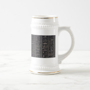 Ägyptischer Hieroglyphen Stein Bierglas