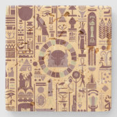 Ägyptischer Hieroglyphen-Stone-Untersetzer Steinuntersetzer (Vorderseite)