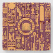 Ägyptischer Hieroglyphen-Stone-Untersetzer Steinuntersetzer (Vorderseite)