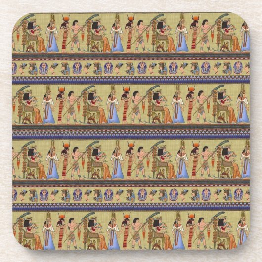 Ägyptischer Hieroglyphics-Cork-Untersetzer Getränkeuntersetzer (Vorderseite)