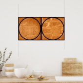 Ägyptischer Hieroglyphics-Diptych Poster (Küche)