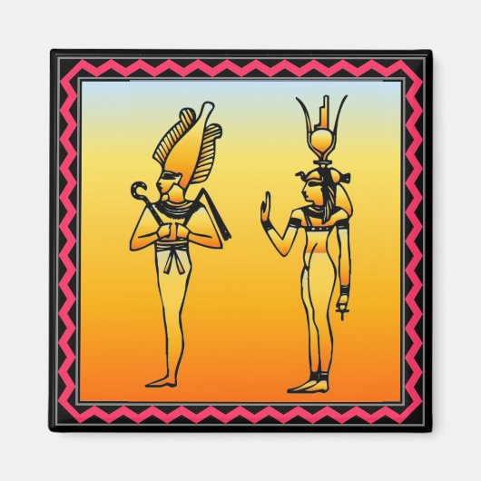 Ägyptischer Hieroglyphics-Magnet Magnet (Vorne)