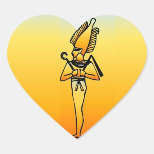 Ägyptischer Hieroglyphiksticker Herz-Aufkleber (Vorderseite)