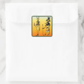 Ägyptischer Hieroglyphiksticker Quadratischer Aufkleber (Tasche)