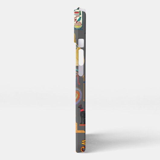 ägyptischer Hieroglyphus Symbol Muster Pharao iPhone Hülle (Linke Seite)