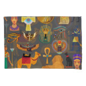 ägyptischer Hieroglyphus Symbol Muster Pharao Kissenbezug (Vorderseite-Links)