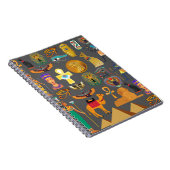 ägyptischer Hieroglyphus Symbol Muster Pharao Notizblock (Rechte Seite)