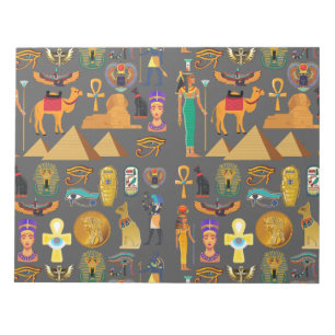 ägyptischer Hieroglyphus Symbol Muster Pharao Notizblock
