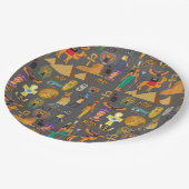 ägyptischer Hieroglyphus Symbol Muster Pharao Pappteller (Schrägansicht)